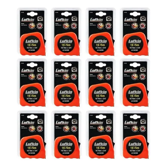 Trena Lufkin 5 Mt Kit Com 12 Unidades Fita C/ 19 Mm Largura Foto 1