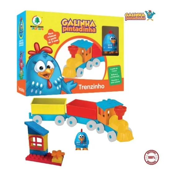Trenzinho Galinha Pintadinha Blocos E Boneco Monte Líbano Foto 1