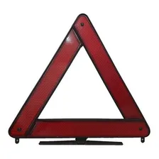Triangulo P/ Carro Sinalização De Segurança Plástico Base Branca Truck Tudo T002 Foto mini 1