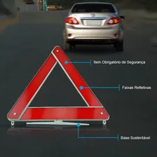 Triangulo Segurança Sinalização Carro Universal Base Branca Foto mini 3