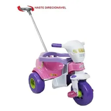 Triciclo Bichos Com Som Haste Direcionável Rosa Magic Toys Foto mini 4