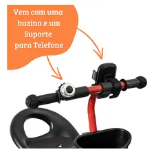 Triciclo Infantil 3 Rodas Motoca Cesta Buzina - playduc Cor Cinza Foto mini 3