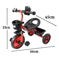 Triciclo Infantil 3 Rodas Motoca Cesta Buzina - playduc Cor Cinza Foto mini 2