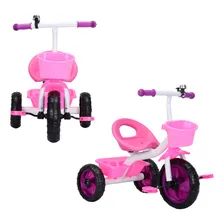 Triciclo Infantil 3 Rodas Pedal Passeio Motoca Velotrol Jony Cor Rosa Foto mini 3