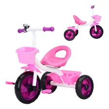 Triciclo Infantil 3 Rodas Pedal Passeio Motoca Velotrol Jony Cor Rosa Foto mini 1