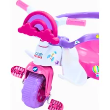 Triciclo Infantil Com Empurrador Bebe Raibow Rosa Magic Toys Foto mini  2
