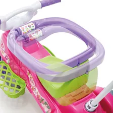 Triciclo Infantil Empurrador Carrinho Tatetico Calesita Rosa Foto mini 4