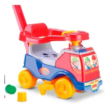 Triciclo Infantil Totoka Plus C/ Som Empurrador Motoca Carro Cor Azul Foto  mini 1