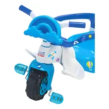 Triciclo Motoca Infantil Empurrador Raibow Azul Magic Toys Foto mini 2