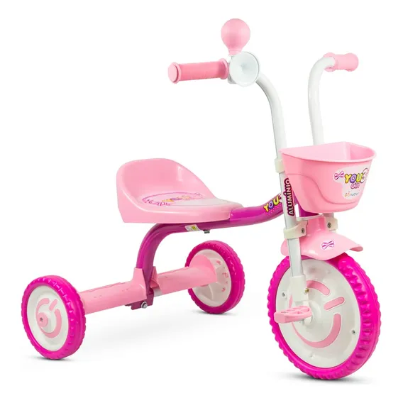 Triciclo Motoca Infantil Menina You Girl Rosa Nathor Foto 1