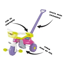 Triciclo Motoca Infantil Tico Tico Festa Rosa - Magic Toys Foto mini 2