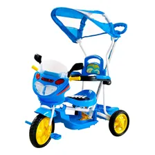 Triciclo Passeio Divertido Motoca Capota Infantil Empurrador Foto mini 1