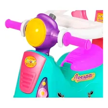 Triciclo Passeio Infantil com Empurrador Avespa Rosa Maral Foto mini 3