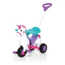 Triciclo Unic贸rnio multifuncional Calesita Fantasy rosa Foto mini 1