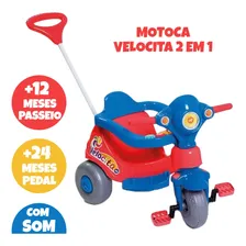 Triciclo Velocita Calesita Com Empurrador - Vermelho Foto mini 4