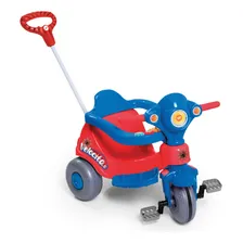 Triciclo Velocita Calesita Com Empurrador - Vermelho Foto mini 1