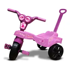 Triciclo Velotrol C/ Empurrador Andador Motoca Menina Menino Cor Rosa Jet Doll Foto  mini 1
