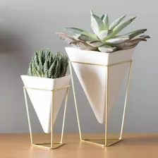 Trigg - Vasos De Mesa Conj. 2 Peças Branco/dourado Umbra Cor Branco Suporte Foto mini 4
