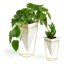 Trigg - Vasos De Mesa Conj. 2 Peças Branco/dourado Umbra Cor Branco Suporte Foto mini 1