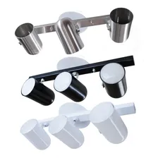 Trilho 3 Spots P/ Par20 40cm Branco Preto Escovado St957 Foto  mini 1