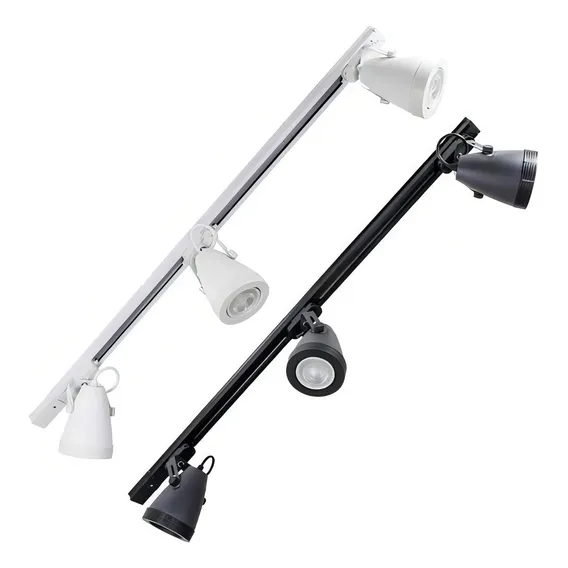 Trilho Eletrificado 1 Metro + 3 Spot Sem Lampadas St335 Estrutura Preto Foto 1