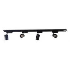 Trilho Eletrificado 1m + 4 Spot Led 7w 6000k Bivolt Preto Foto mini 1