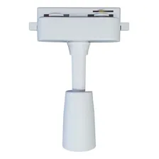 Trilho Eletrificado 2 Metros + 5 Spots Soquete Bocal E27 Estrutura Branco Foto mini 2