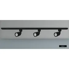 Trilho Eletrificado 3 Spots Led 7w 6500k Preto 1 Metro Foto mini 1