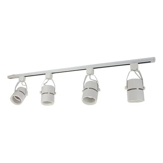 Trilho Eletrificado Branco 2m + 5 Spot Para Lampada Par20 Foto 1