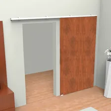 Trilho Para Porta Correr Branco Com Roldanas Evolution Foto mini 3