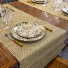 Trilho Pra Mesa Em Junco 1,80mt X 40cm Caminho Mesa Foto mini 4