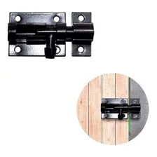 Trinco Fecho Ferrolho Aluminio Porta Pequeno 2 Polegadas Cor Preto Foto mini  3