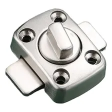 Trinco Tranca Para Porta Fechadura Do Armário Trava Movel Cor Prateado Foto mini 1