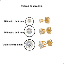 Trio Brinco 1 2 3 Furos Ponto De Luz Zircônia Banhado À Ouro Foto mini  2