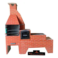 Trio Churrasqueira 75cm +forno E Fgão A Lenha Pré Moldado Foto mini 3