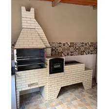Trio Churrasqueira 75cm +forno E Fgão A Lenha Pré Moldado Foto mini 2