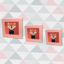 Trio De Nicho Quadrado Kit P M G Pintado 3 Cores - Cor Rosa-claro Foto mini 2