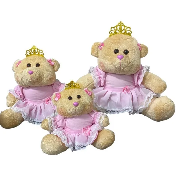 Trio De Ursa Princesa Clássica Decoração Quarto E Festa Foto 1
