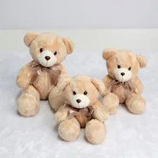 Trio De Ursinhos Luxo Para Nichos 15cm 20cm 25cm - Lacinho Foto  mini 1