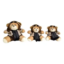 Trio De Ursinhos Para Nicho Bicho De Pelúcia P 15cm M 20cm G 25cm Marinheiro Gravata Foto  mini 1