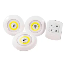 Trio Lâmpadas Led Luminária Spot Sem Fio + Controle Branco Foto mini  2