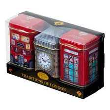 Trio Mini Latas Chá Inglês Granel English Traditions London Foto mini 2