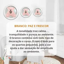 Trio Nicho Decorativo Infantil Redondo Mdf Decoração Parede Cor Branco Foto mini 4
