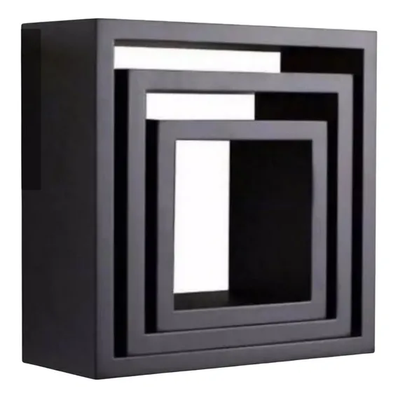 Trio Nicho Preto Mdf Ou Mdp Decorativo Quadro Sala Foto 1