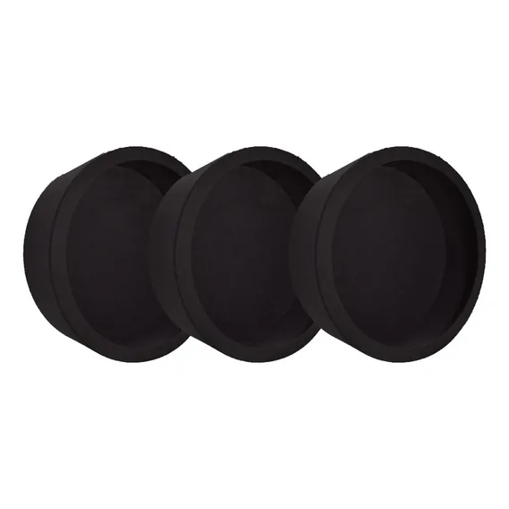 Trio Nicho Redondo Simples 7 Letras 37x20 Mdf Madeira Pintad Cor Preto Foto 1