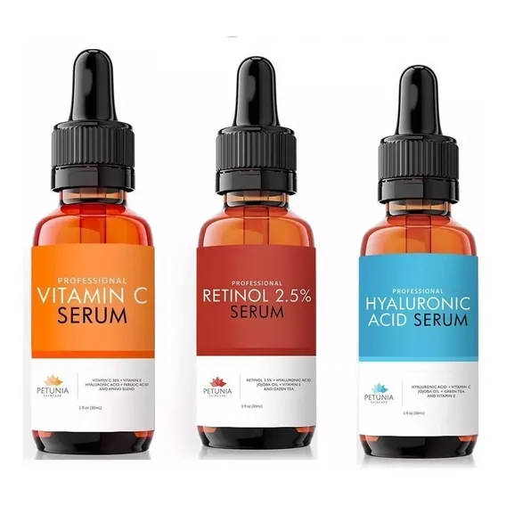 Trio Petúnia (vitamina C, Retinol,hialurônico) 1 Pump Momento De Aplicação Noite Tipo De Pele Todo Tipo De Piel Foto 1