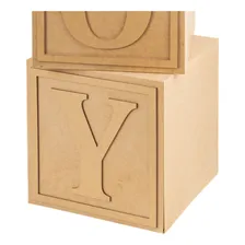 Trio Quadrados Decorativos De Festa Cubos Boy Chá Revelação Foto mini 4
