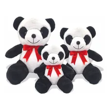 Trio Urso De Pelúcia Panda - Pandinha - Para Nicho - Lindos Foto  mini 1