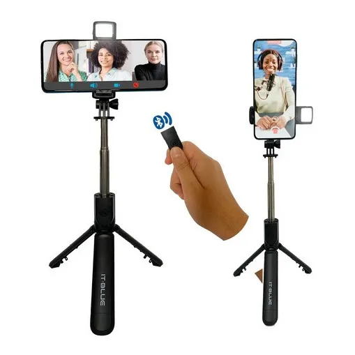 Tripé Bastão De Selfie Com Led Para Celular Com Bluetooth Foto 1