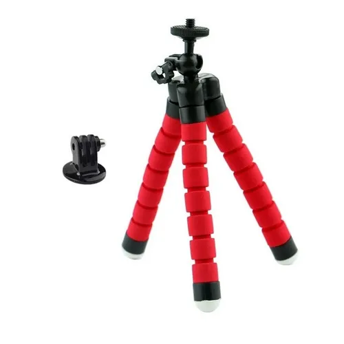 Tripé Flexível Articulado Octopus TriPod Gopro Hero Sjcam Cor Vermelho Foto 1
